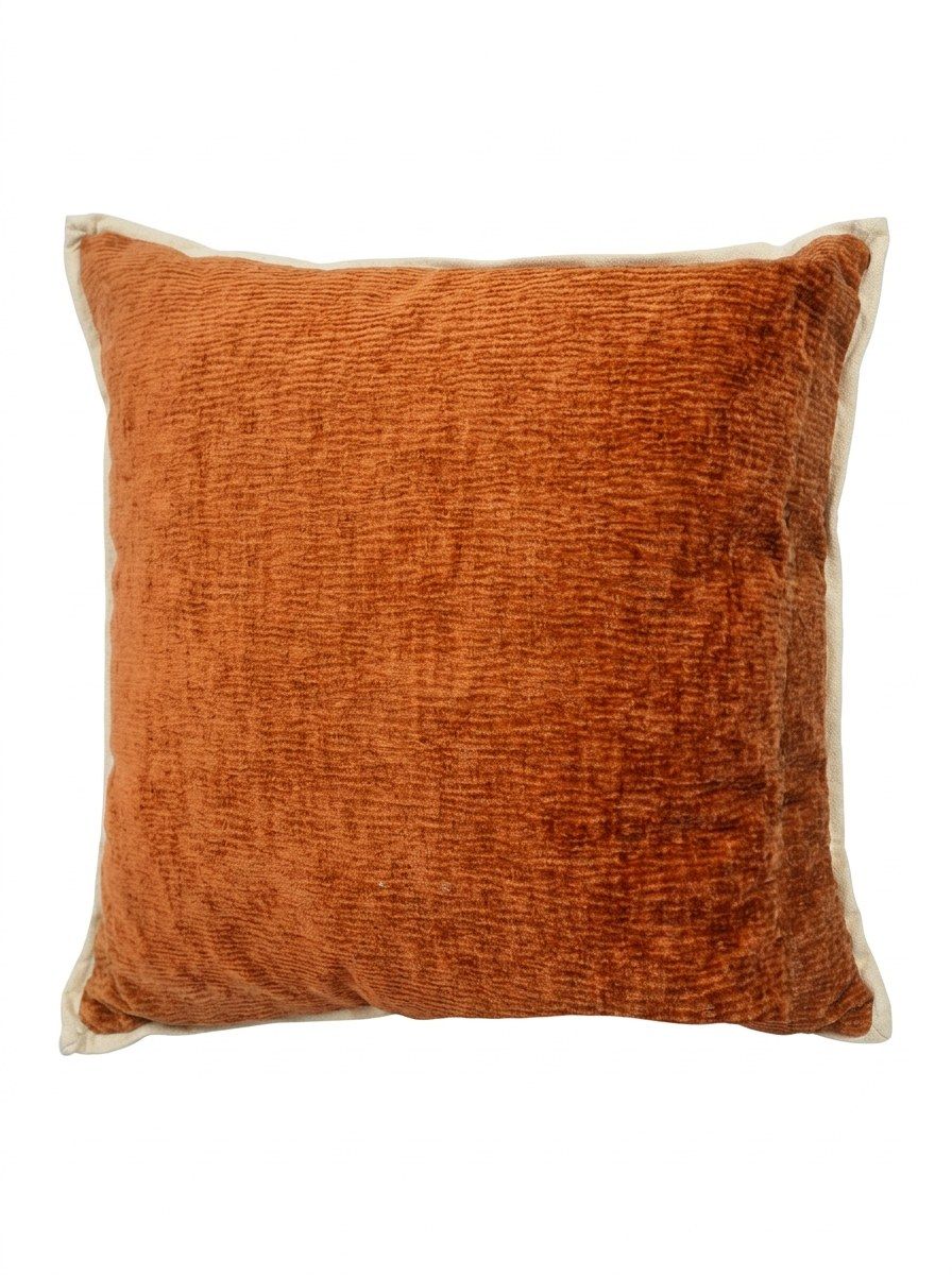 ALMOHADON PRAGA SAHARA COBRE CON PESTAÑA 45X45