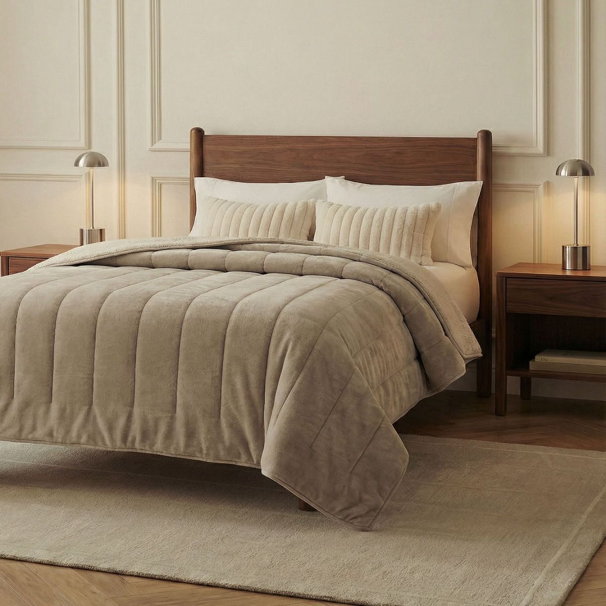EDREDON FLANNEL PETRA KING PIEDRA
