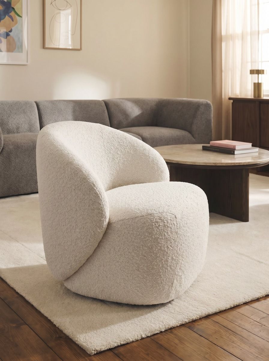 SILLON KAYA WHITE BOUCLE
