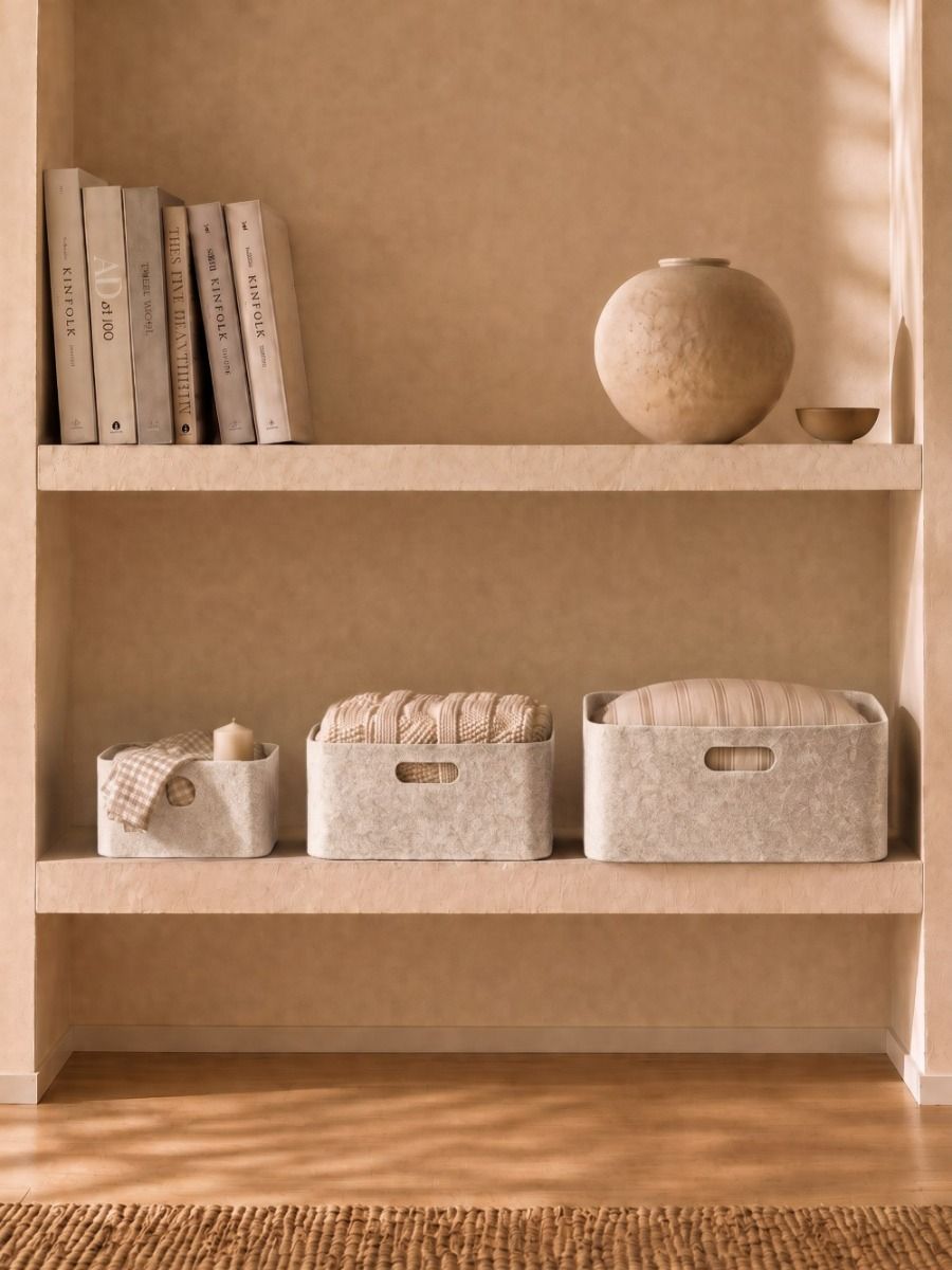 CESTO FIELTRO BEIGE S