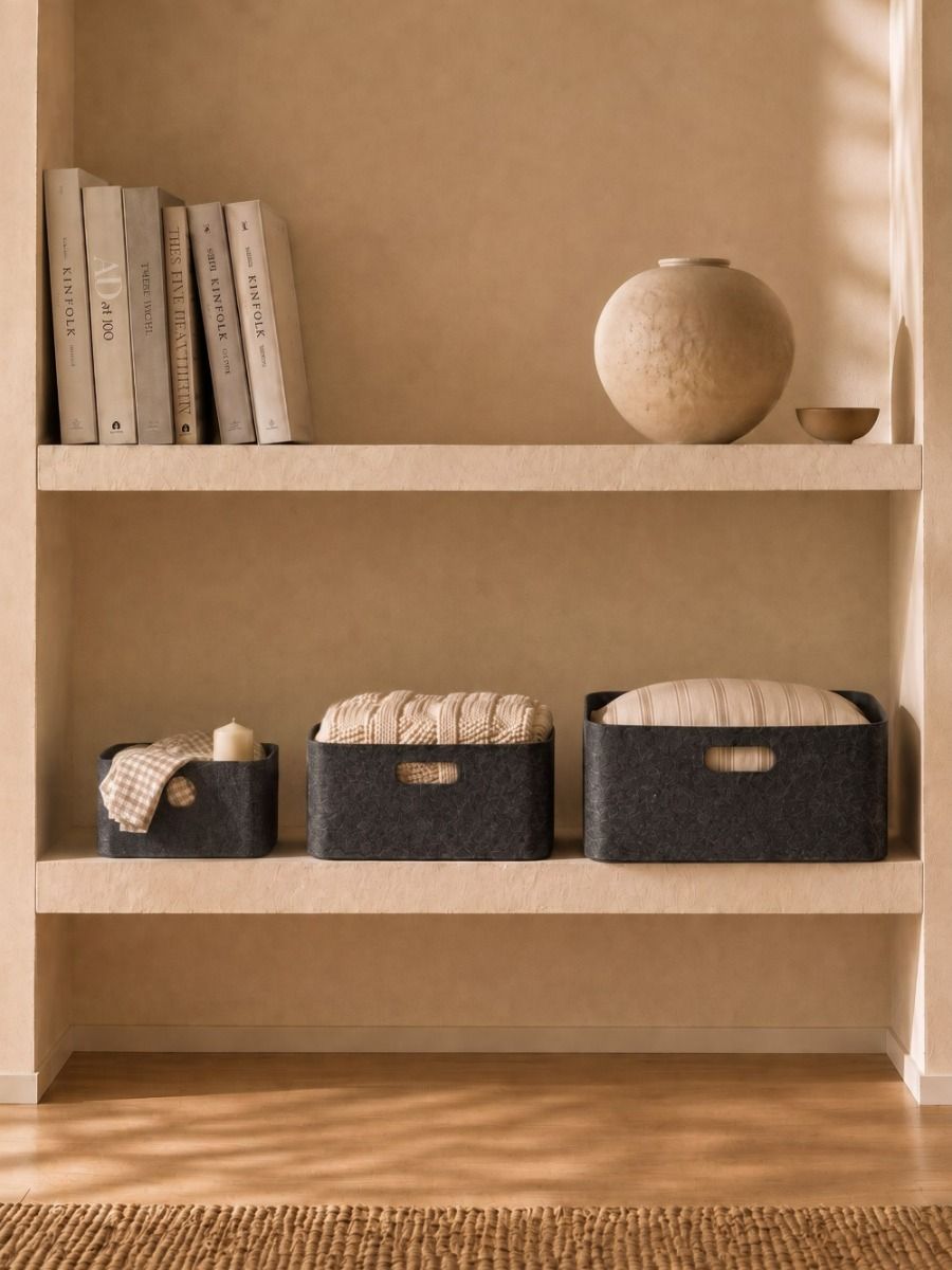 CESTO FIELTRO DARK GREY L