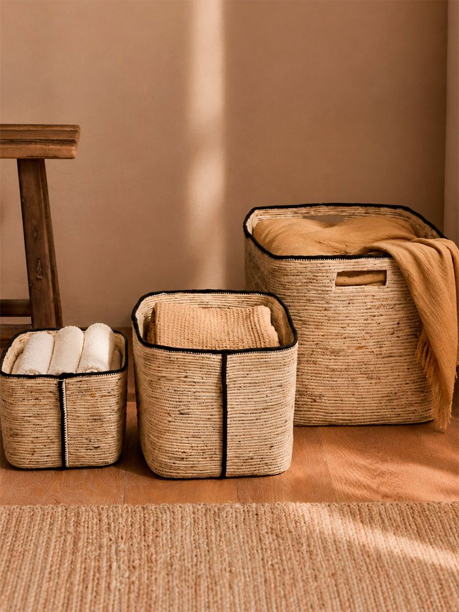 CANASTO ASHA BLACK & NATURAL L