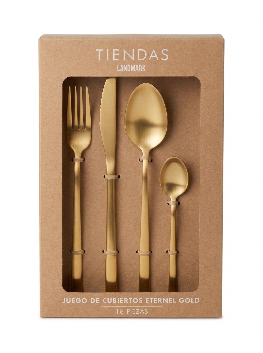 SET CUBIERTOS 16 PZS ETERNEL GOLD