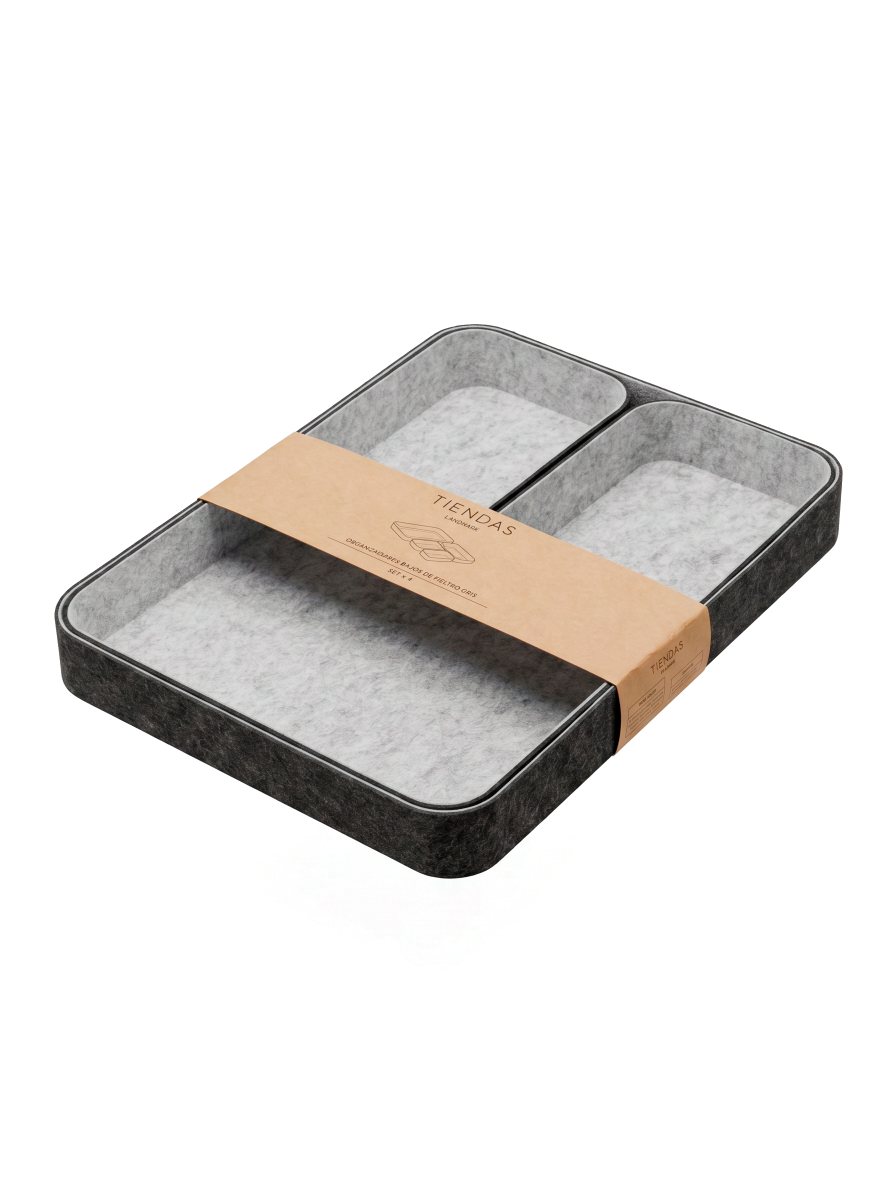 ORGANIZADOR FIELTRO DARK GREY SET X4 BAJO