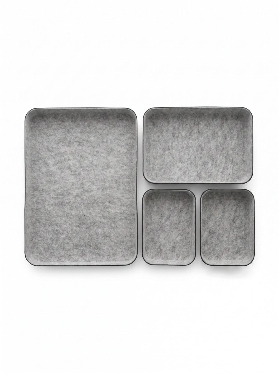 ORGANIZADOR FIELTRO DARK GREY SET X4 BAJO