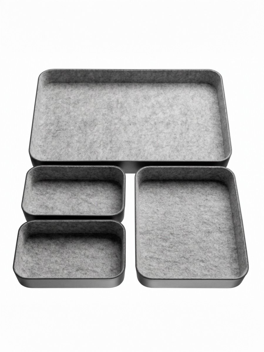 ORGANIZADOR FIELTRO DARK GREY SET X4 BAJO