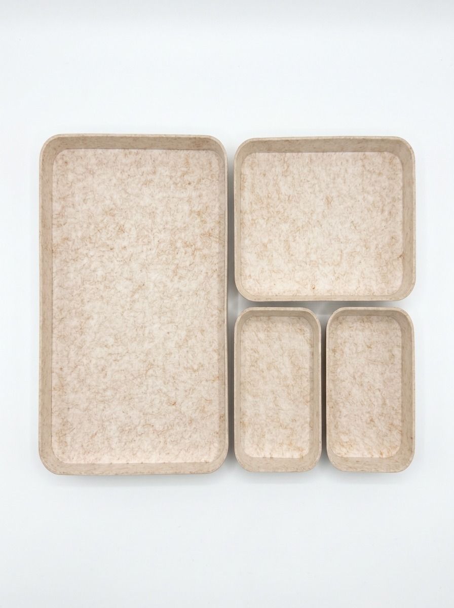 ORGANIZADOR FIELTRO BEIGE SET X4 BAJO