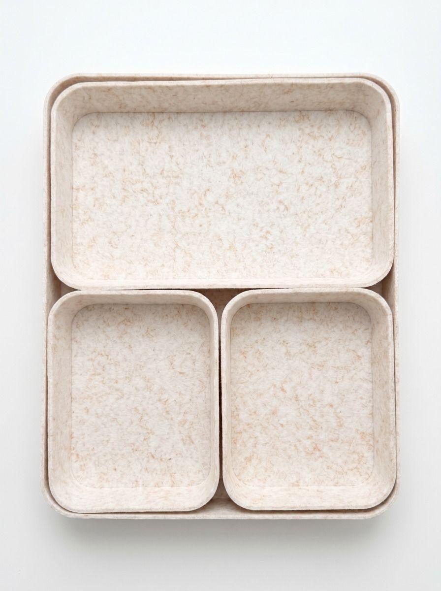 ORGANIZADOR FIELTRO BEIGE SET X4 BAJO