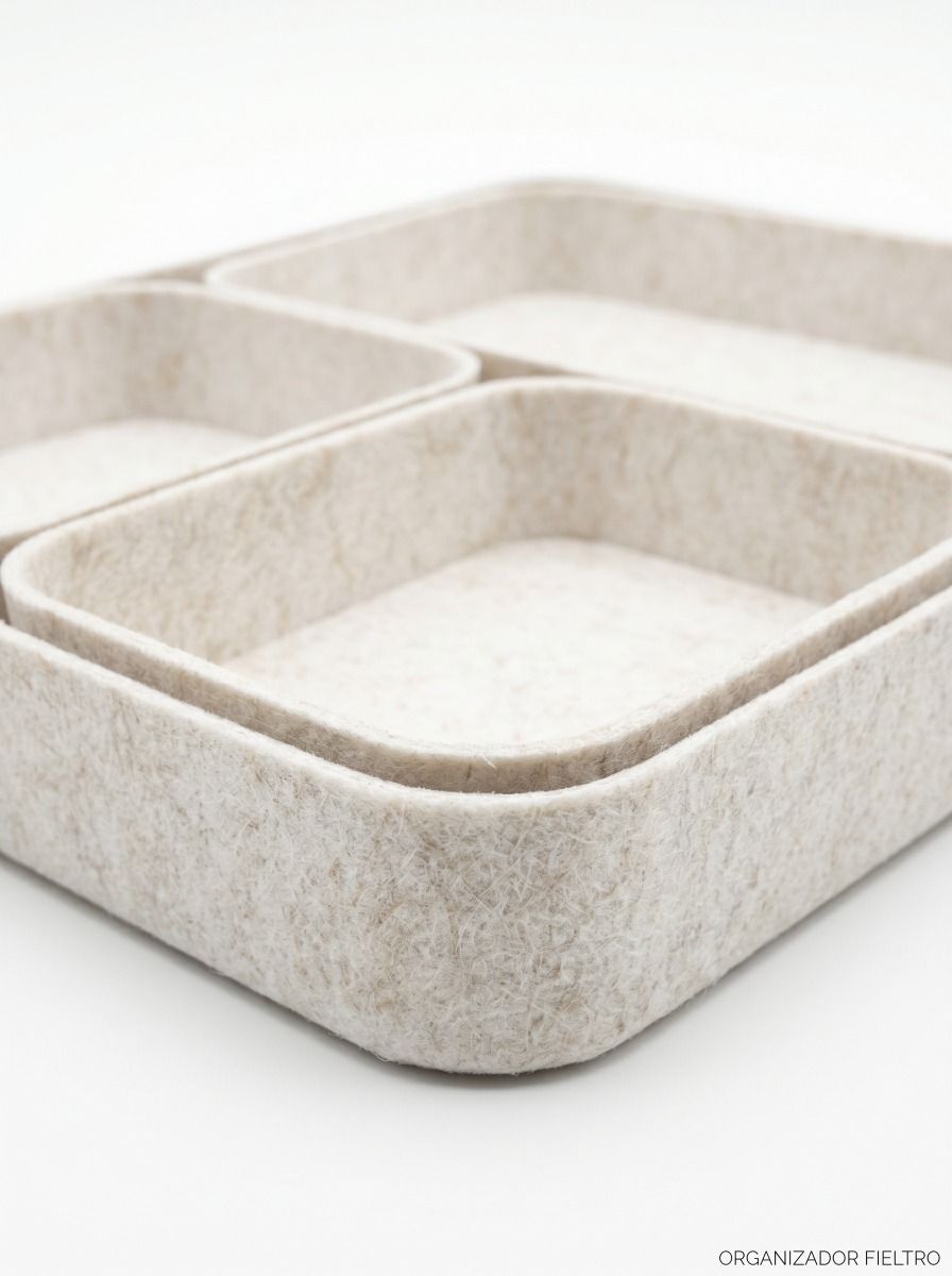 ORGANIZADOR FIELTRO BEIGE SET X4 BAJO
