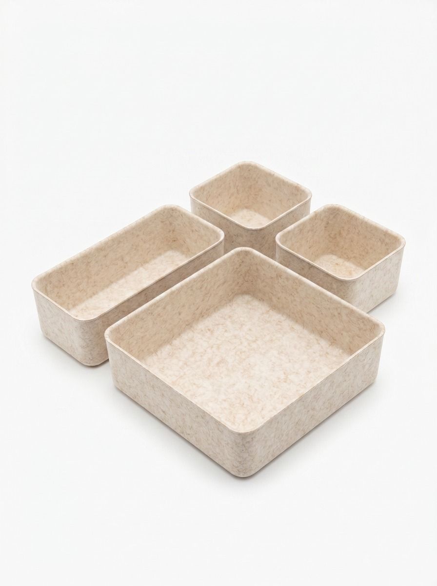 ORGANIZADOR FIELTRO BEIGE SET X4 ALTO