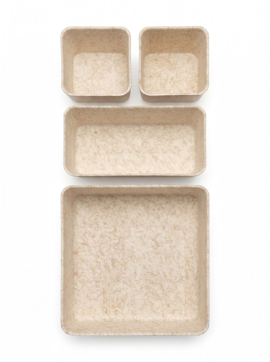 ORGANIZADOR FIELTRO BEIGE SET X4 ALTO