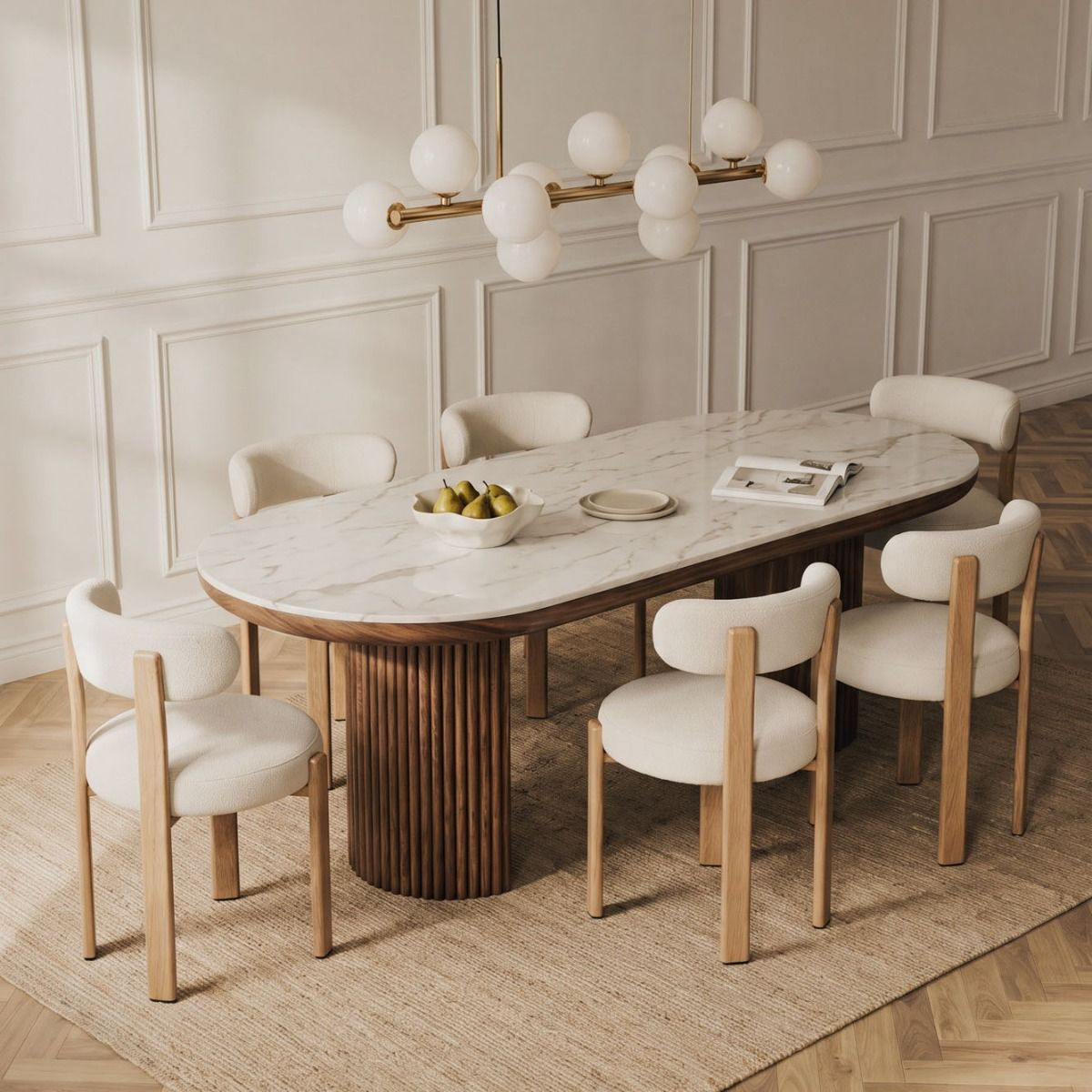 MESA DE COMEDOR BERET WALNUT 200 X 90