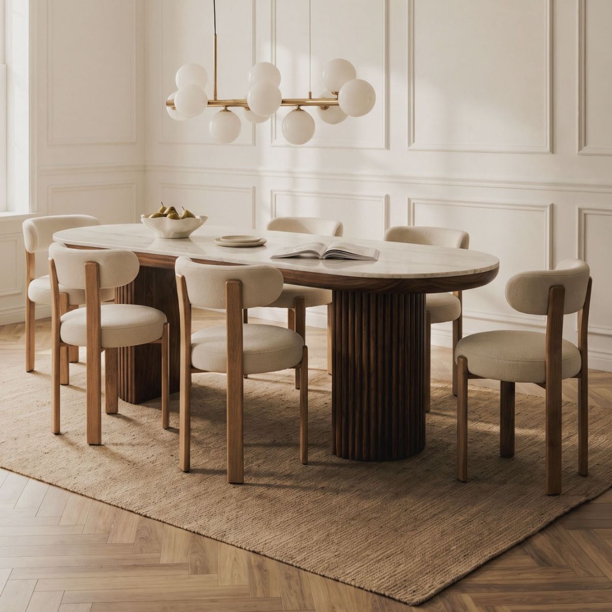 MESA DE COMEDOR BERET WALNUT 200 X 90