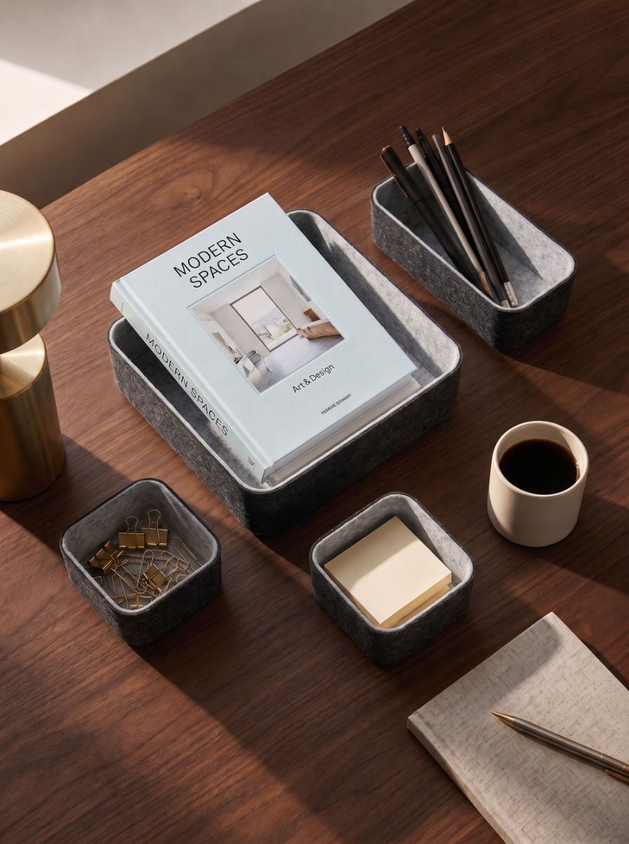 ORGANIZADOR FIELTRO DARK GREY SET X4 ALTO