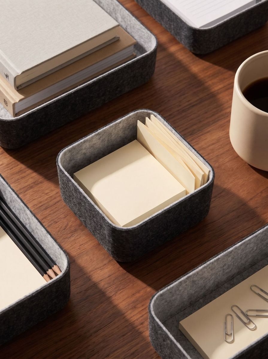 ORGANIZADOR FIELTRO DARK GREY SET X4 ALTO