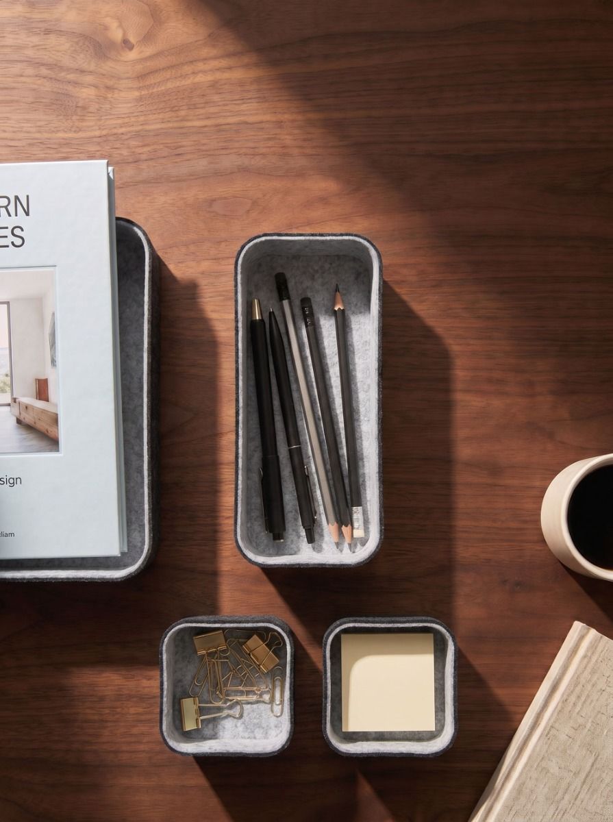 ORGANIZADOR FIELTRO DARK GREY SET X4 ALTO