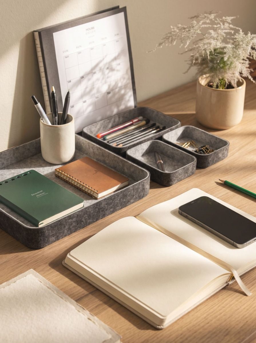 ORGANIZADOR FIELTRO DARK GREY SET X4 BAJO