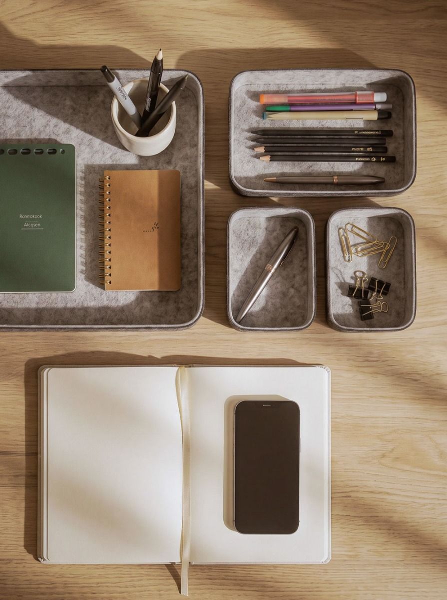 ORGANIZADOR FIELTRO DARK GREY SET X4 BAJO