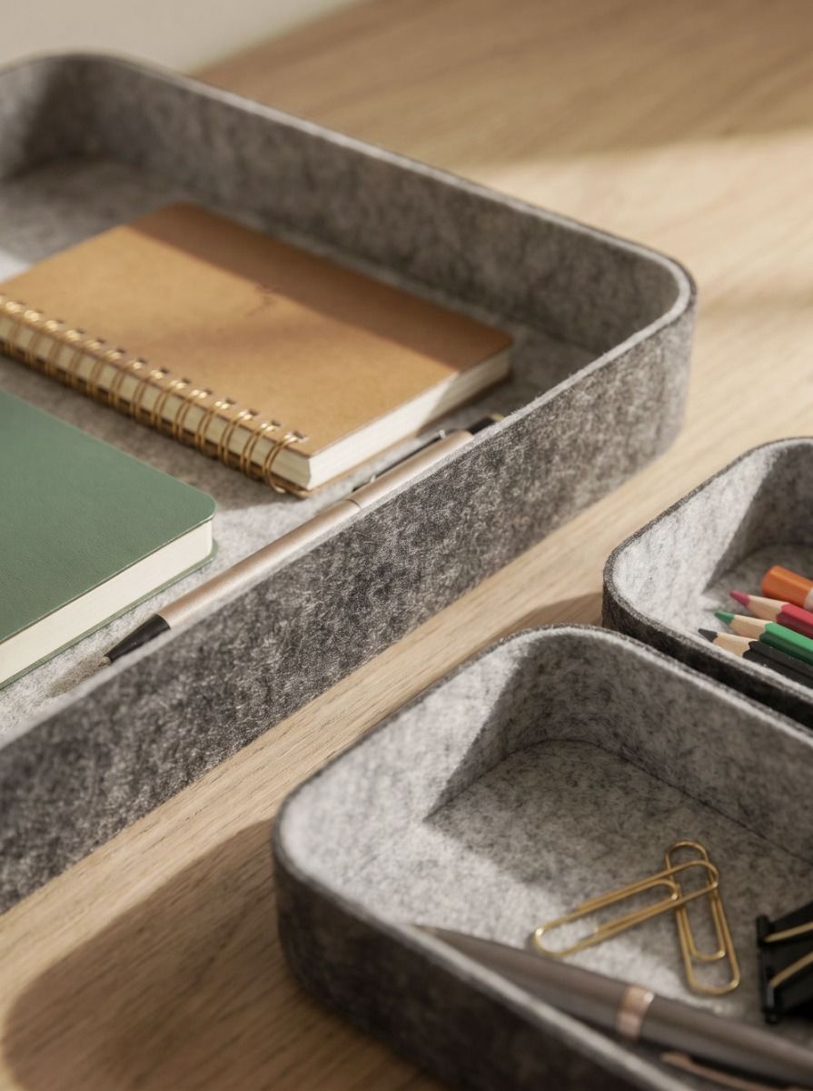 ORGANIZADOR FIELTRO DARK GREY SET X4 BAJO