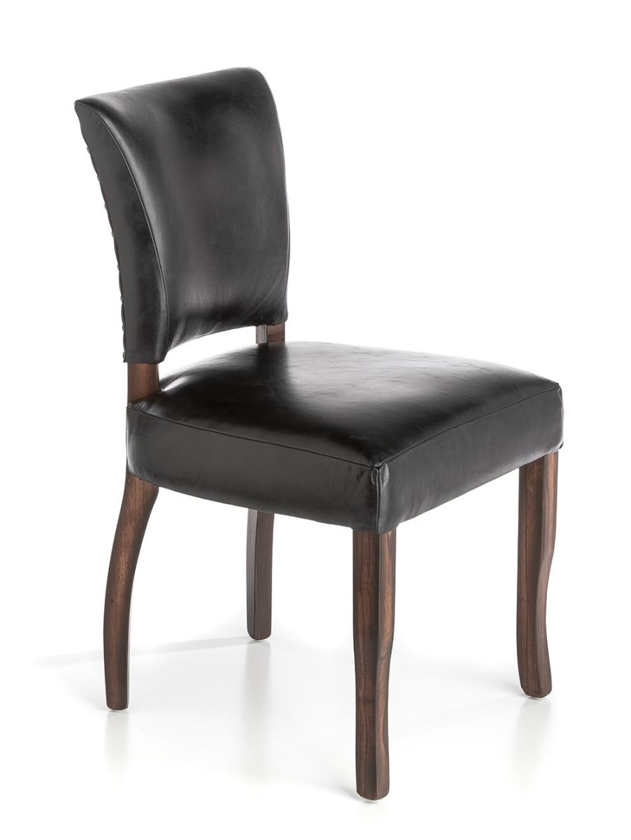 SILLA TORINO CUERO NEGRO
