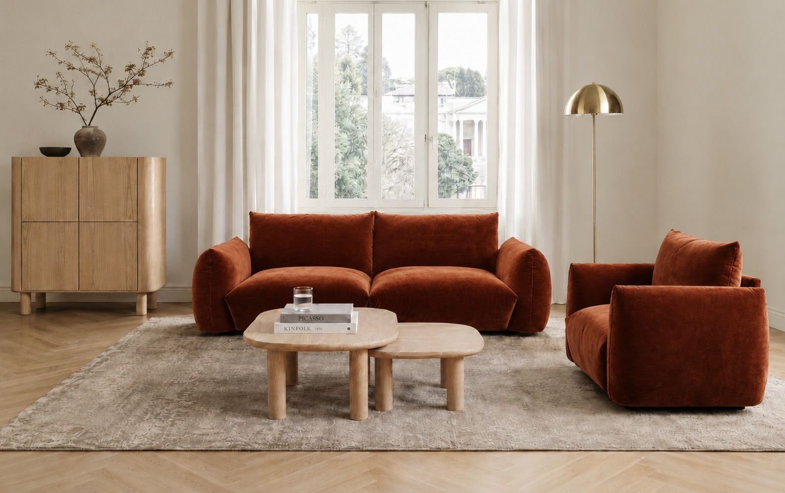 SOFA MILANO PRAGA CAT COPPER 215