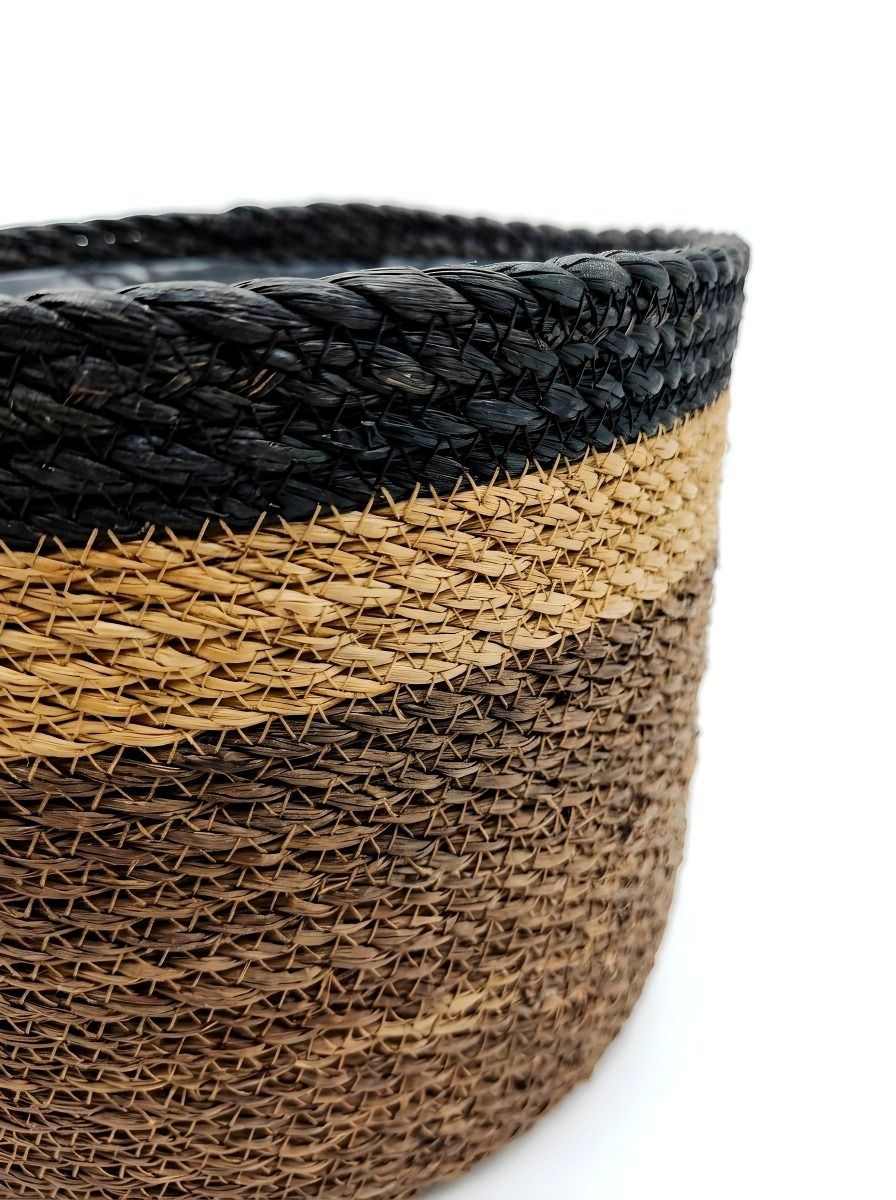 CONTENEDOR RINA GRAY NATURAL & BLACK XS