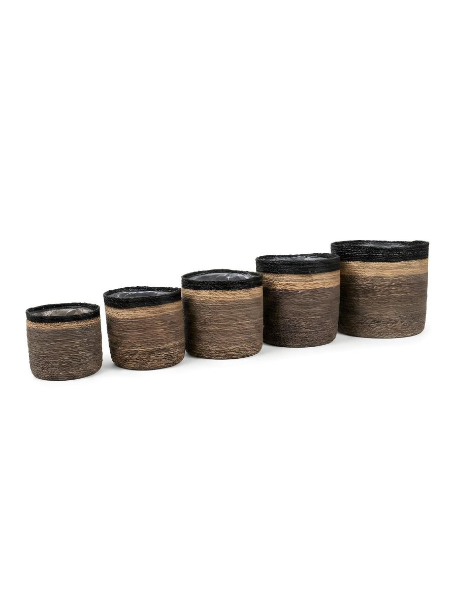 CONTENEDOR RINA GRAY NATURAL & BLACK XS