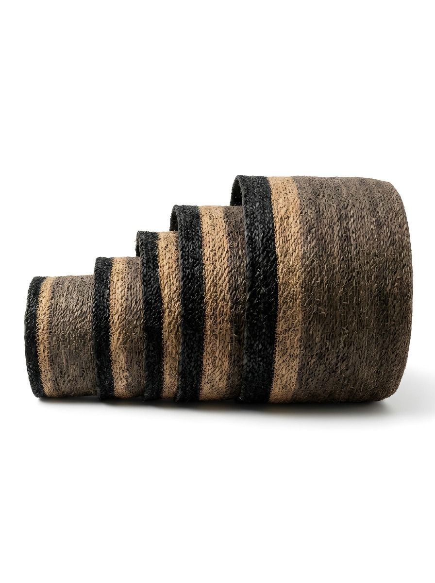 CONTENEDOR RINA GRAY NATURAL & BLACK XS