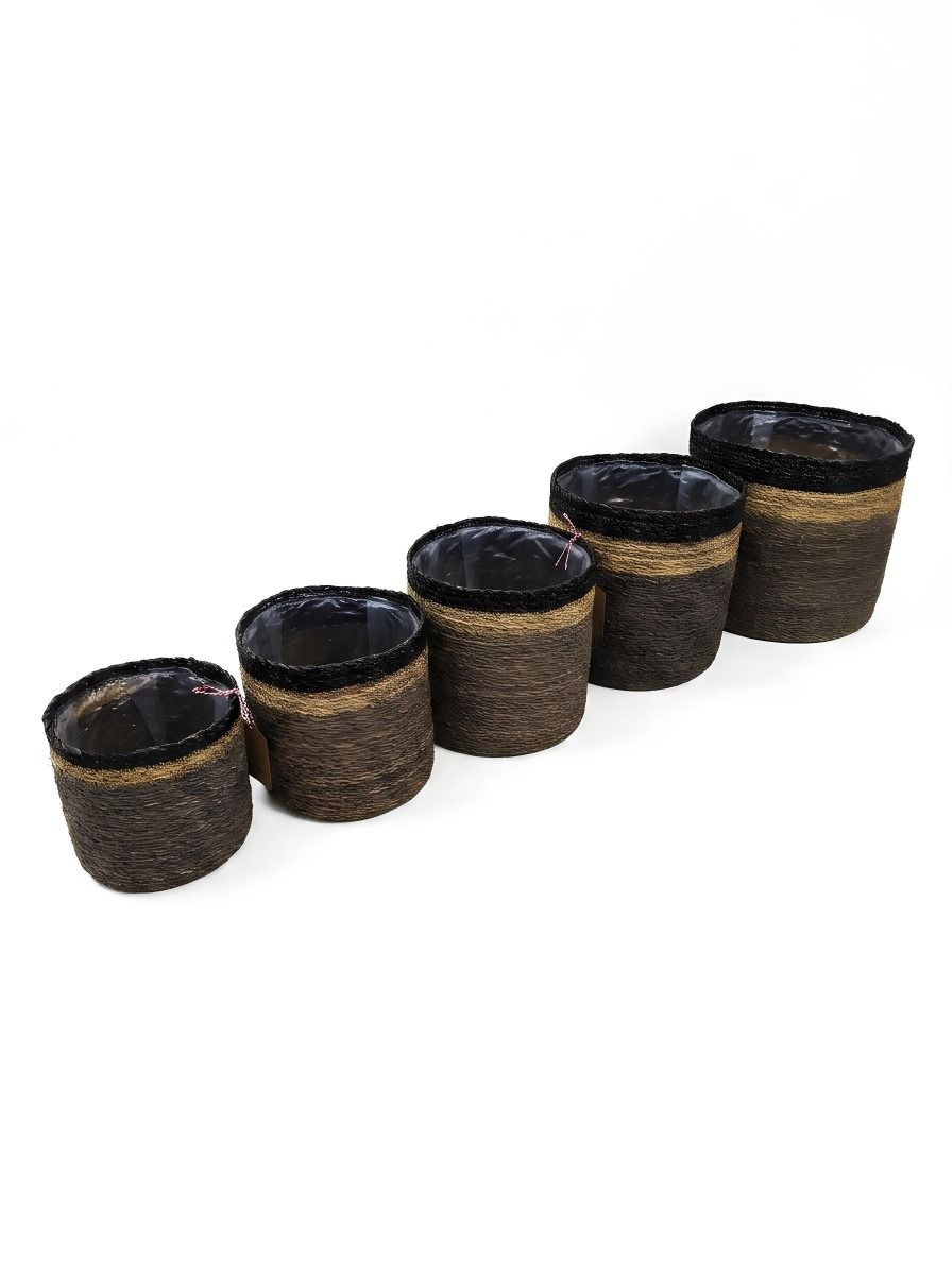 CONTENEDOR RINA GRAY NATURAL & BLACK XS