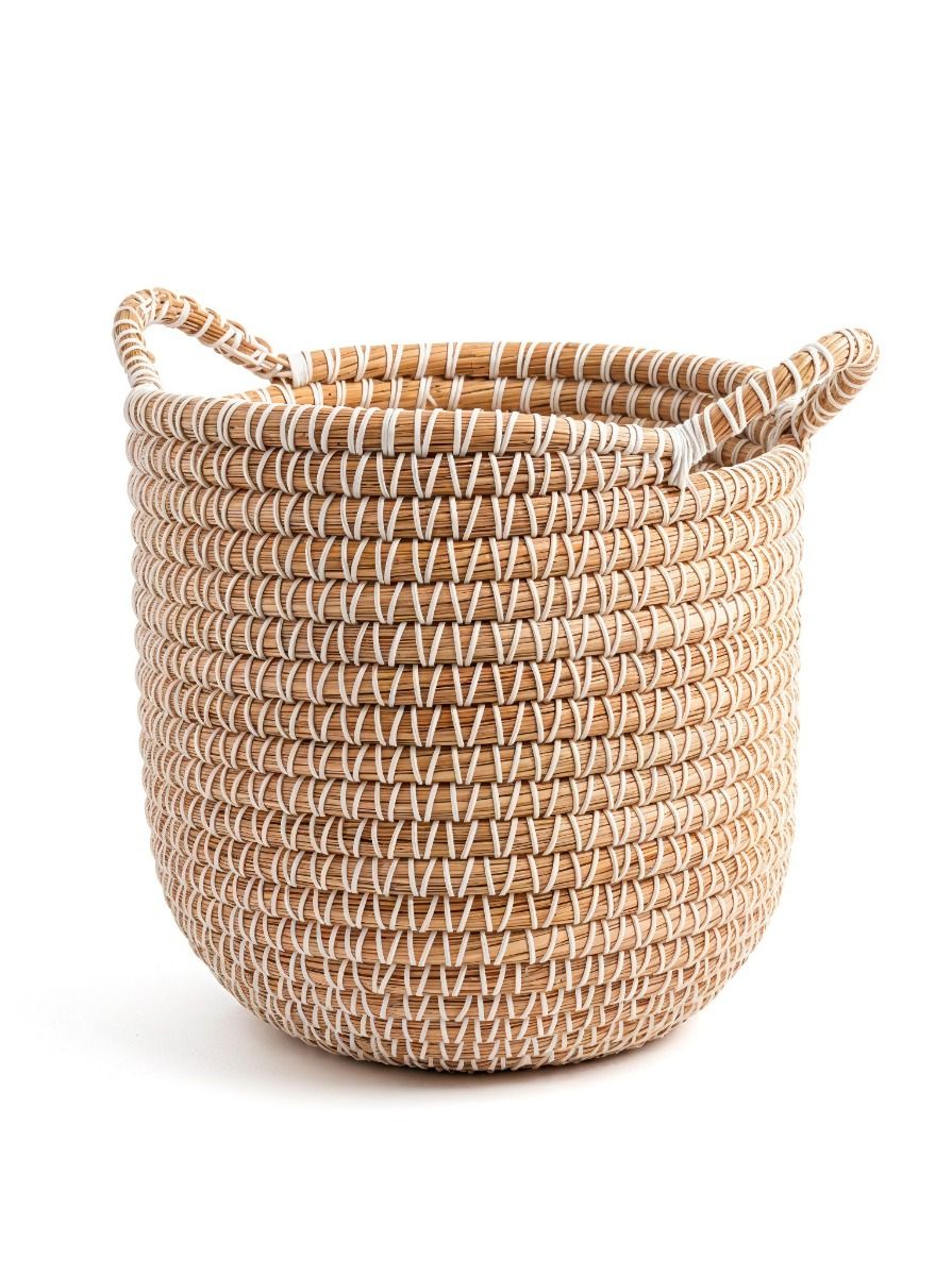 CANASTO ANIKA NATURAL & WHITE S
