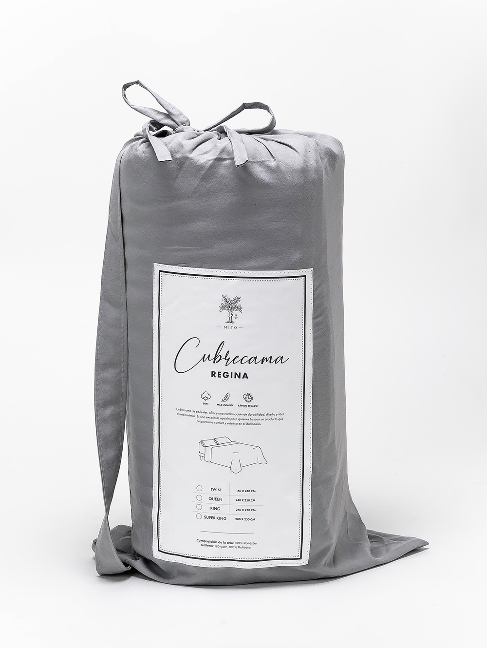 cubrecama gris-CUBRECAMA REGINA QUEEN GRIS CLARO-HONOR-3.jpg image number null