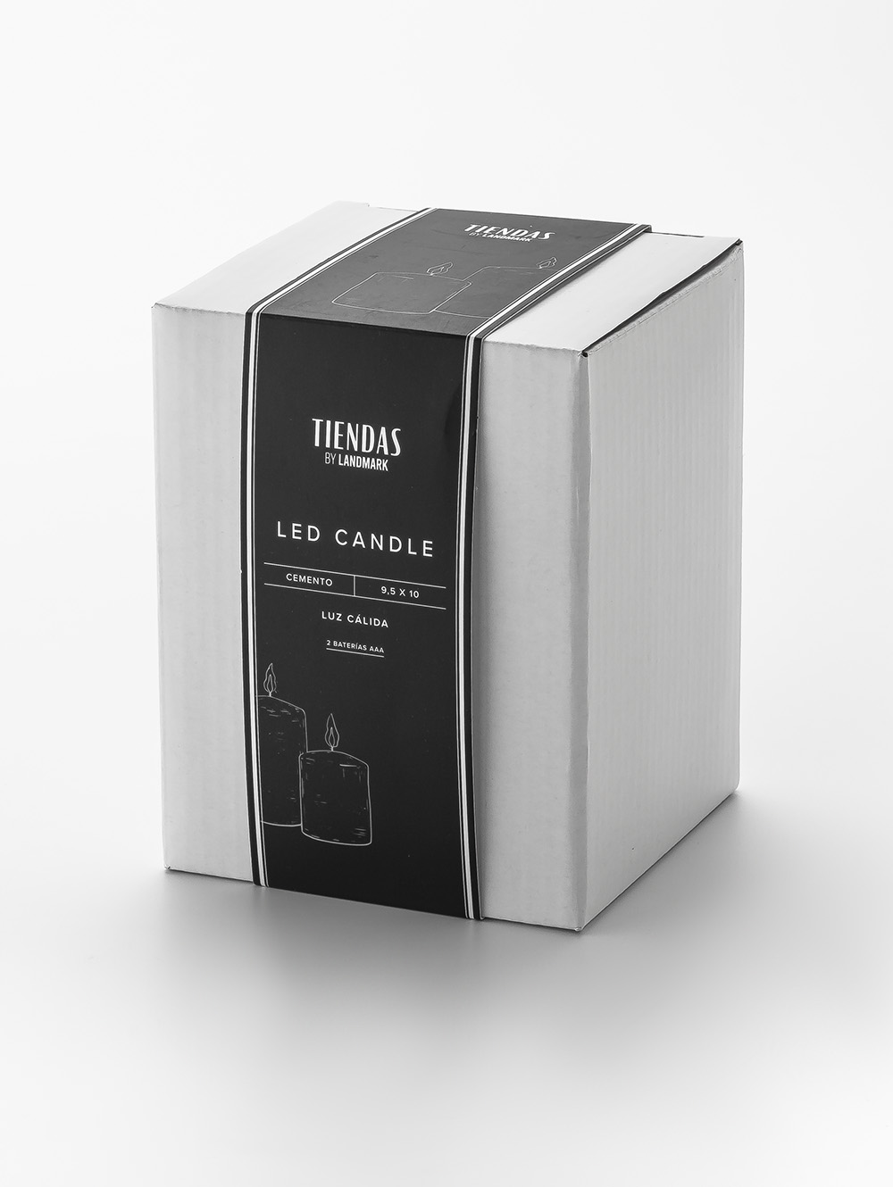 VELA LED CEMENTO 10CM image number null