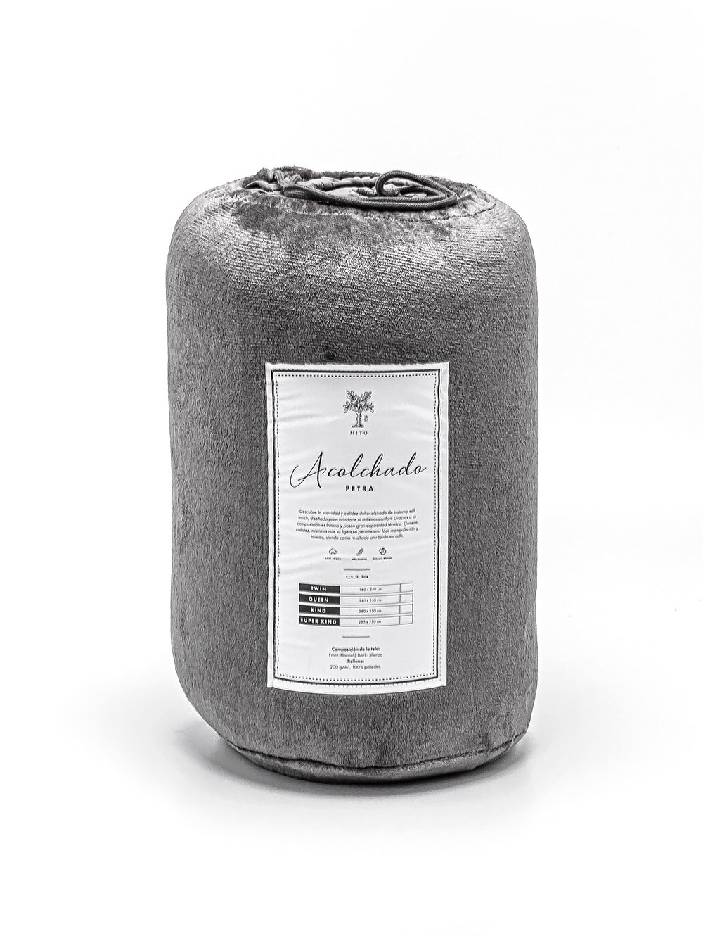 EDREDON FLANNEL PETRA SUPER KING GREY image number null