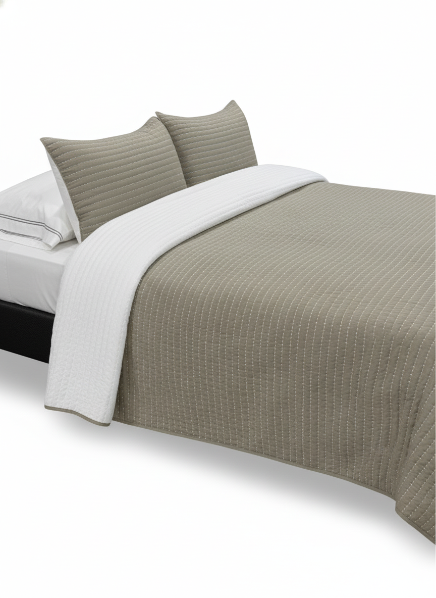 CUBRECAMA CLARISE BICOLOR SUPER KING TAUPE image number null