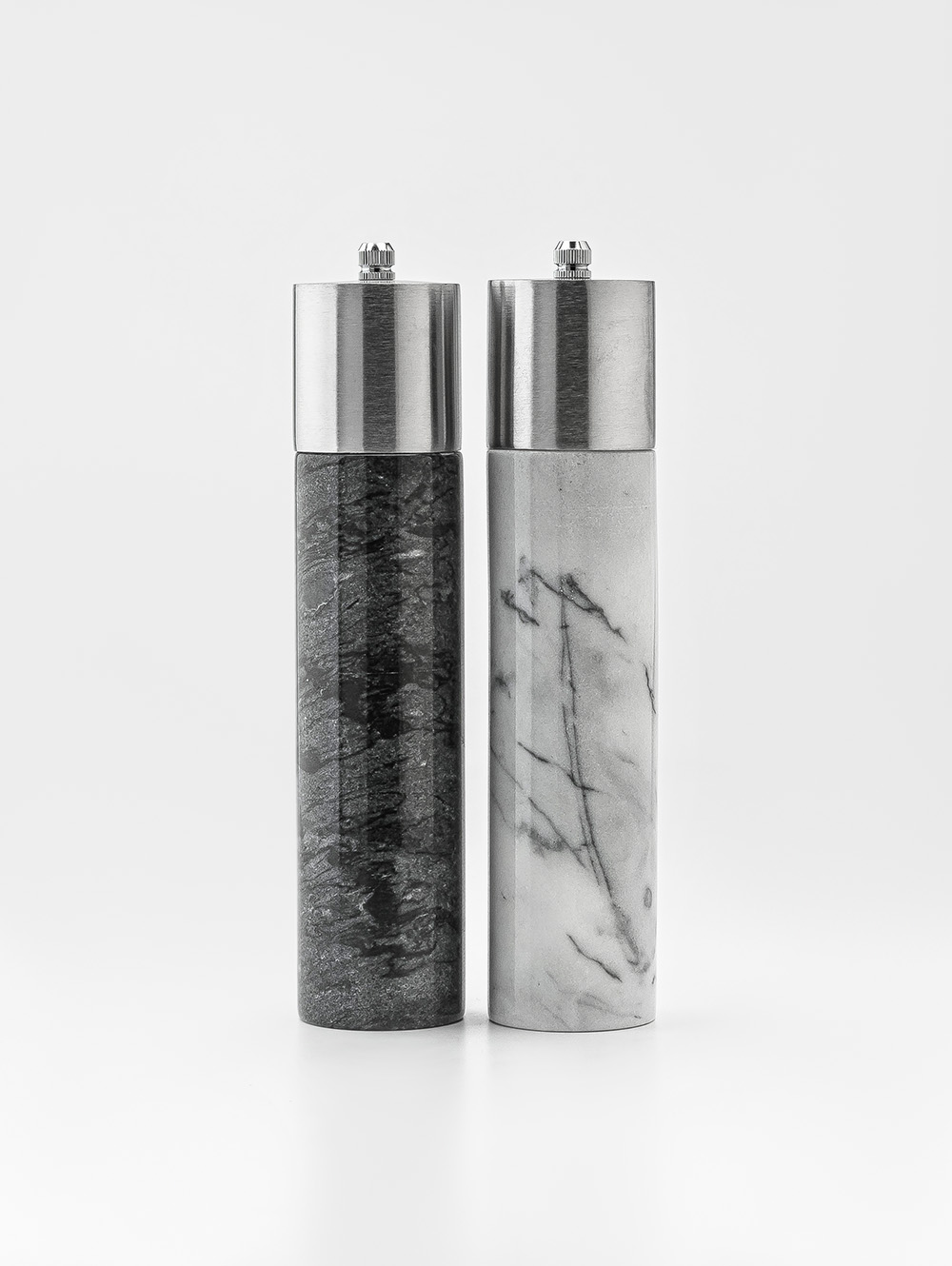 MOLINILLO SALERO Y PIMENTERO ARLO MARBLE WHITE & BLACK image number null