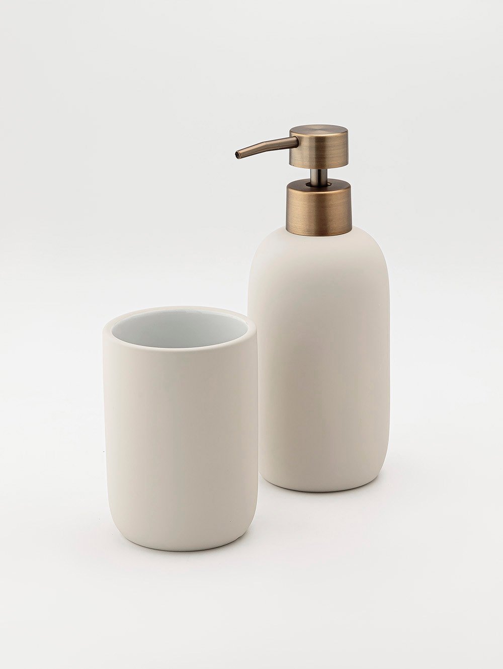 SET DISPENSER Y VASO MILAN GREY image number null