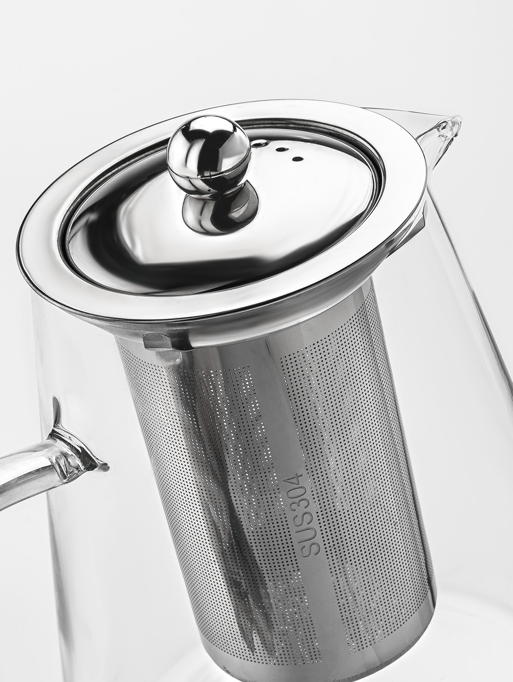 tetera - TETERA DE VIDRIO CRYSTAL CON INFUSOR REMOVIBLE DE ACERO INOXIDABLE 1 LITRO - TOP COOK - 02.jpg image number null