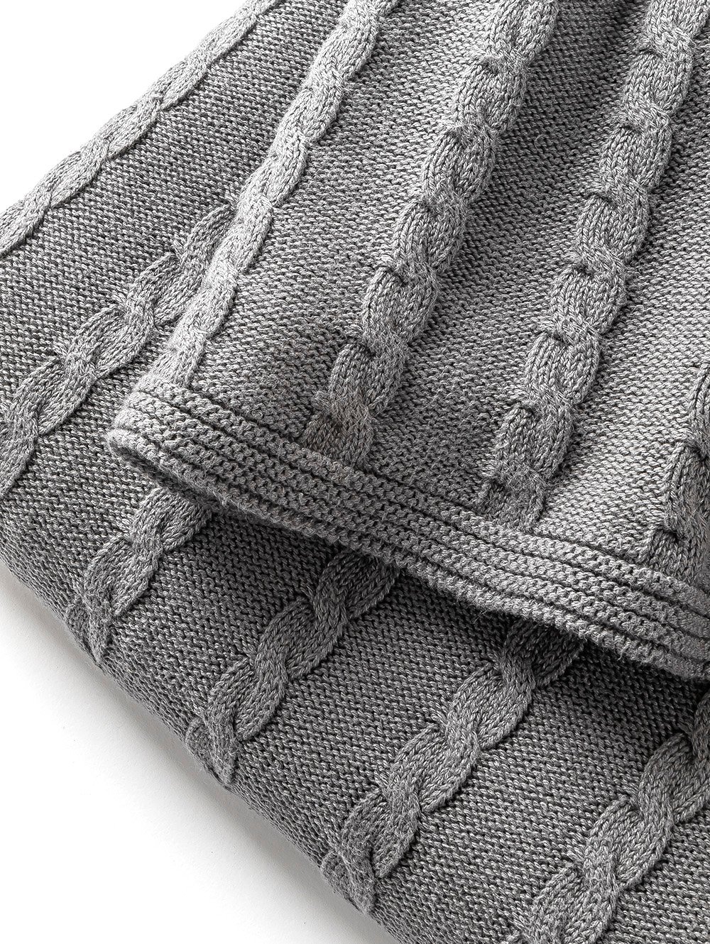 MANTA TEJIDA GENOVA 220 X 120 GRIS image number null