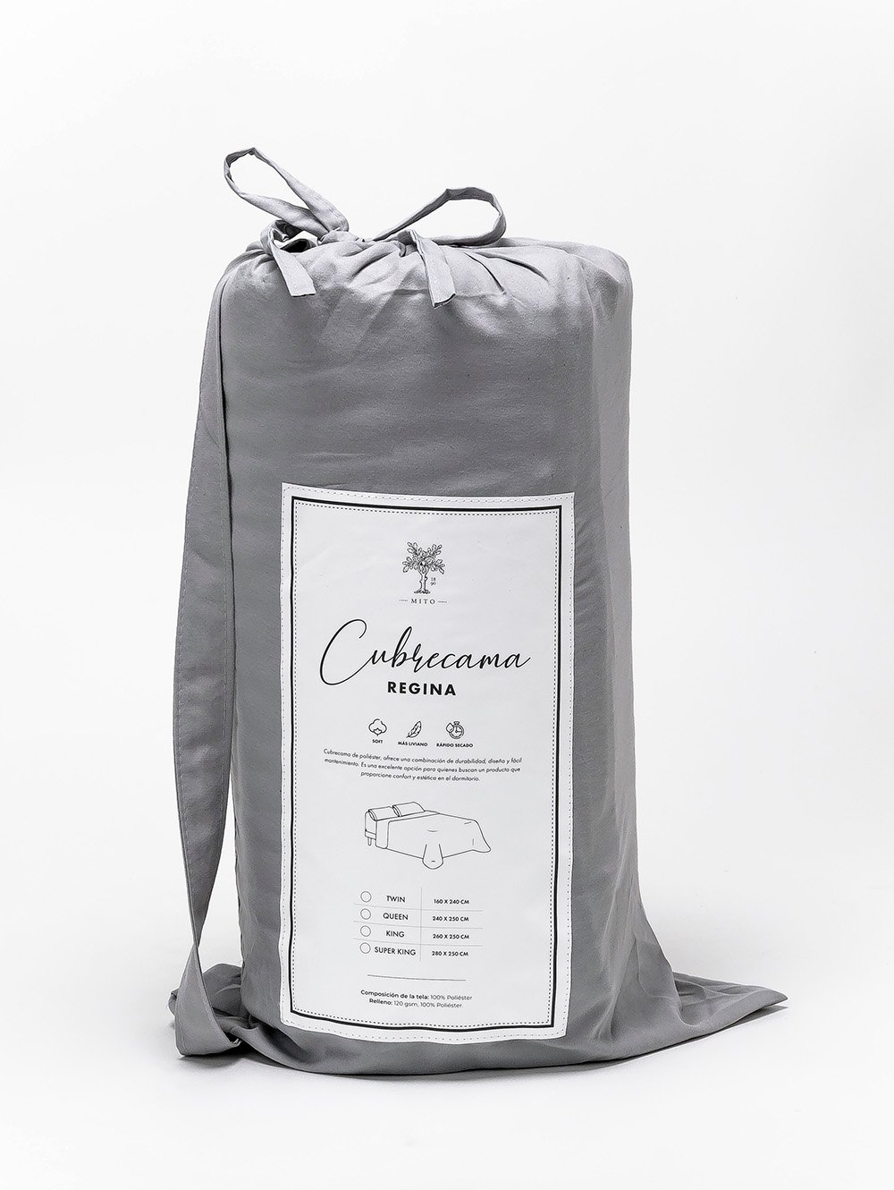 cubrecama gris-CUBRECAMA REGINA TWIN GRIS CLARO-HONOR-3.jpg image number null