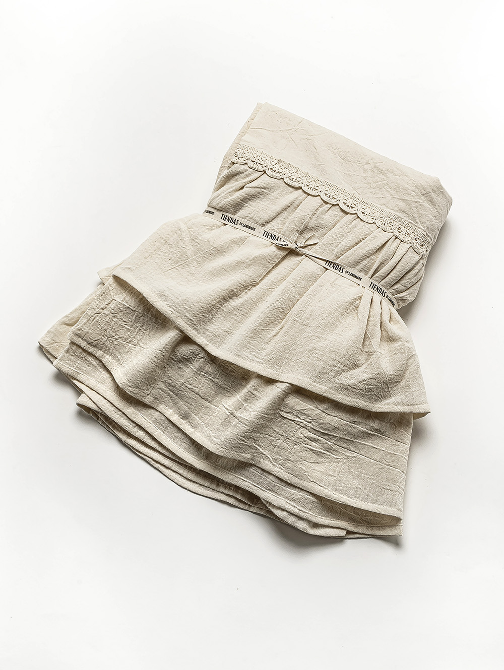 MANTEL VOLADOS TUSSOR NATURAL 220 X 145 image number null