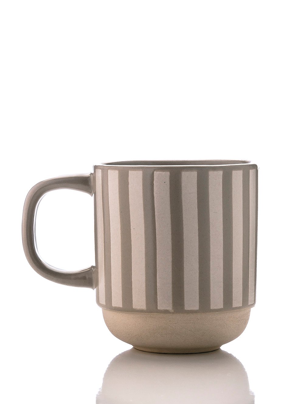 MUG RAYAS BLANCAS Y GRISES 436 ML image number null