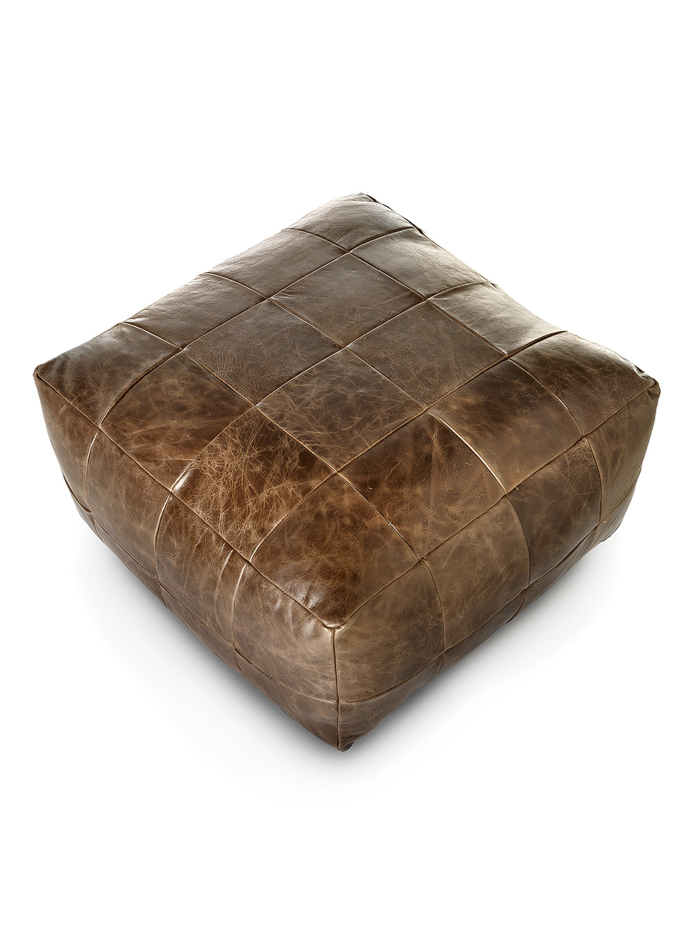 PUFF DE CUERO HOUSTON HABANO image number null