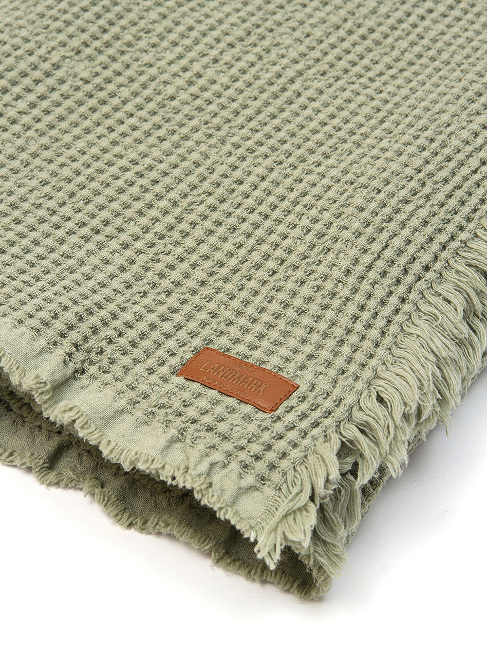 Manta diseño panal verde claro-MANTA ESTOCOLMO GREEN MOSS 120 X 180-Tiendas Landmark-1.jpg image number null