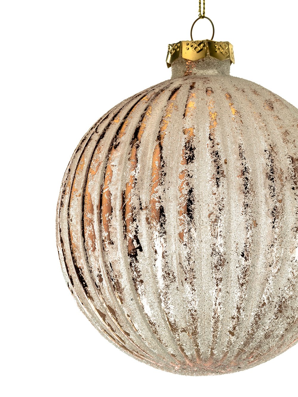 Adorno navideÃ±o blanco y dorado-BOLA NAVIDEÃA LINES COPPER-Tiendas Landmark-2.jpg image number null