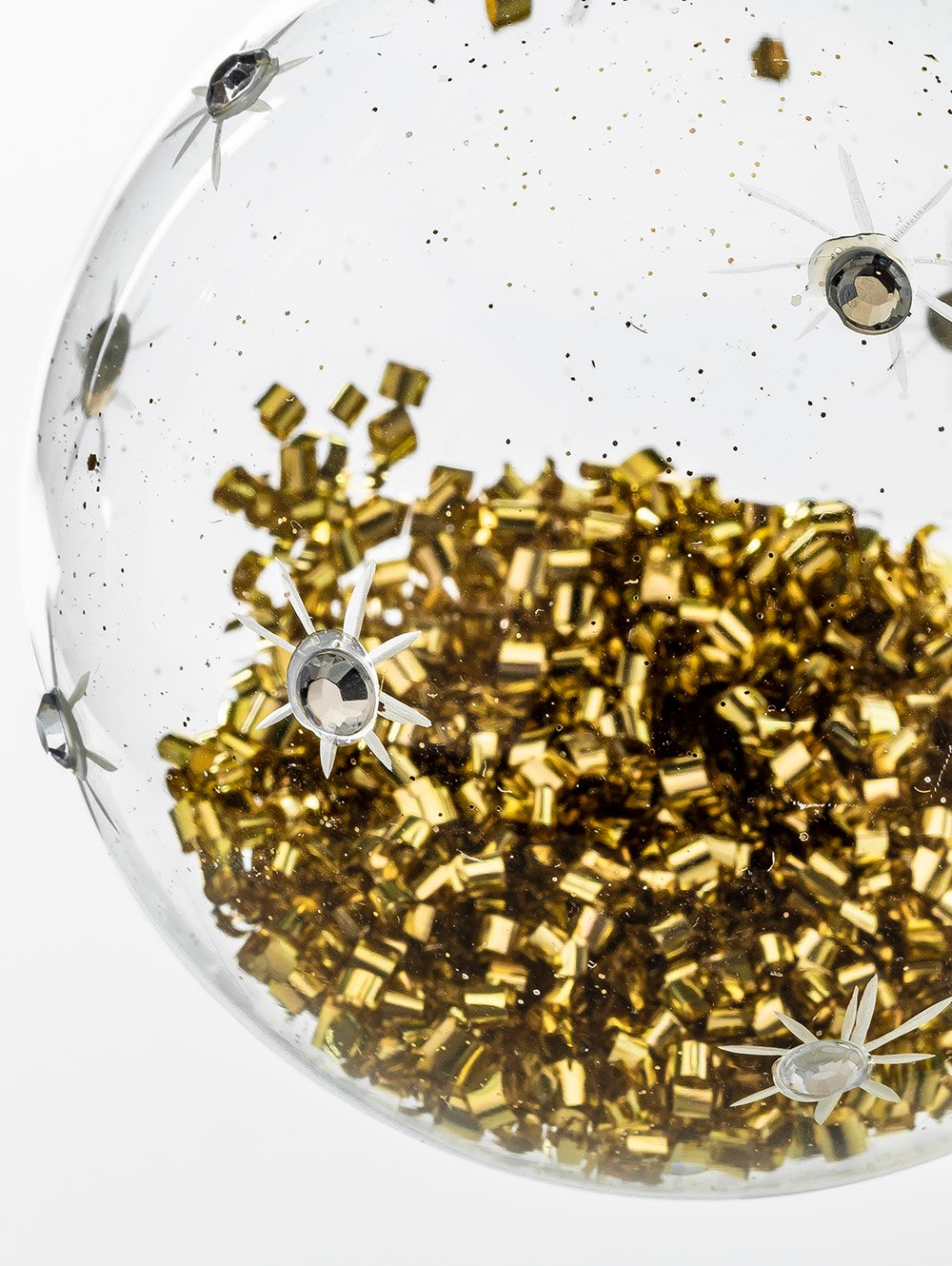 BOLA NAVIDEÑA TRANSPARENTE GOLD image number null