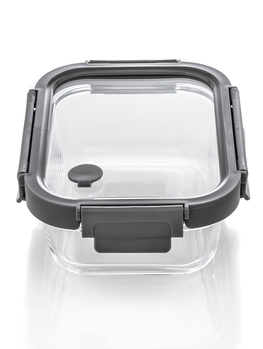 CONTENEDOR RECTANGULAR GLASS GREY 24 CM image number null