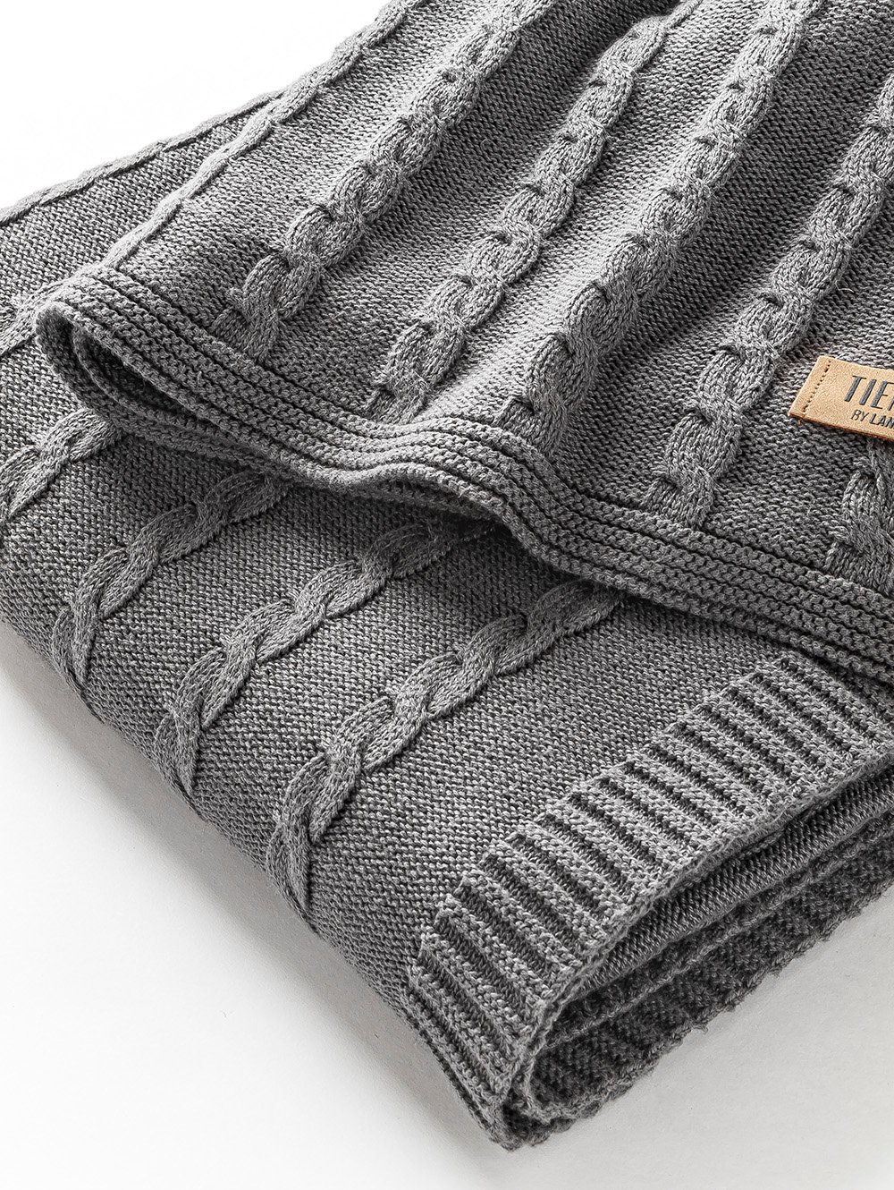 MANTA TEJIDA GENOVA 220 X 120 GRIS image number null