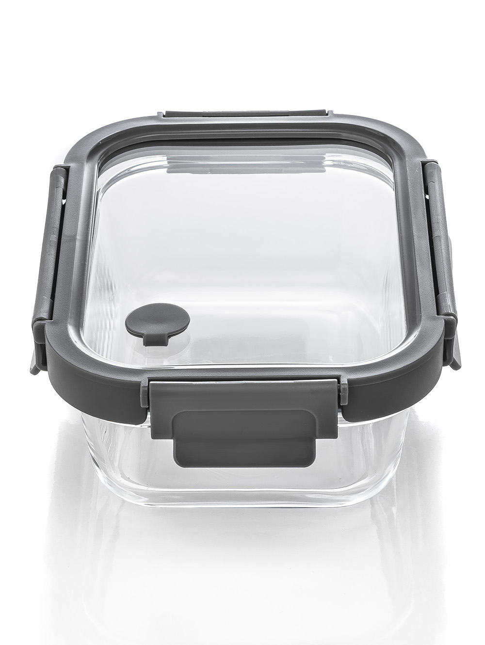 CONTENEDOR RECTANGULAR GLASS GREY 24 CM image number null