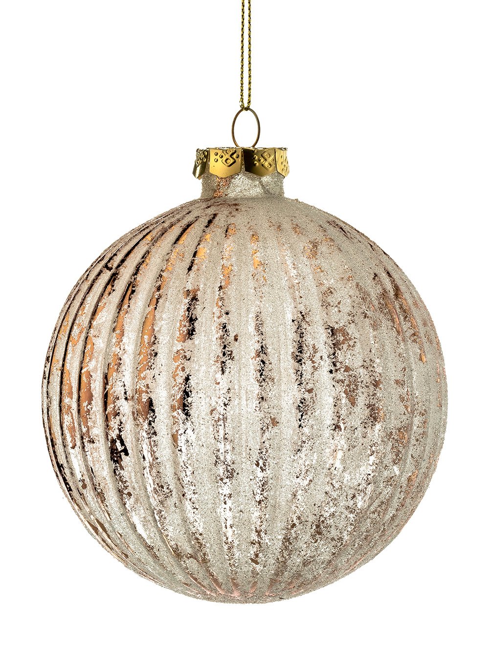 Adorno navideÃ±o blanco y dorado-BOLA NAVIDEÃA LINES COPPER-Tiendas Landmark-3.jpg image number null