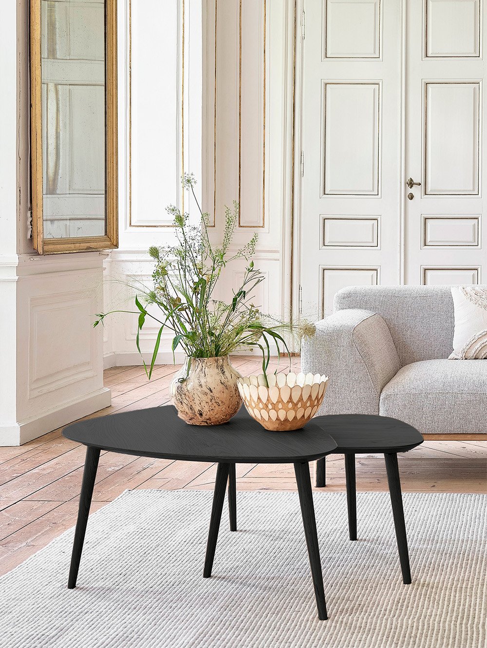 SET DE DOS MESAS TRIANGULARES ADDA BLACK image number null